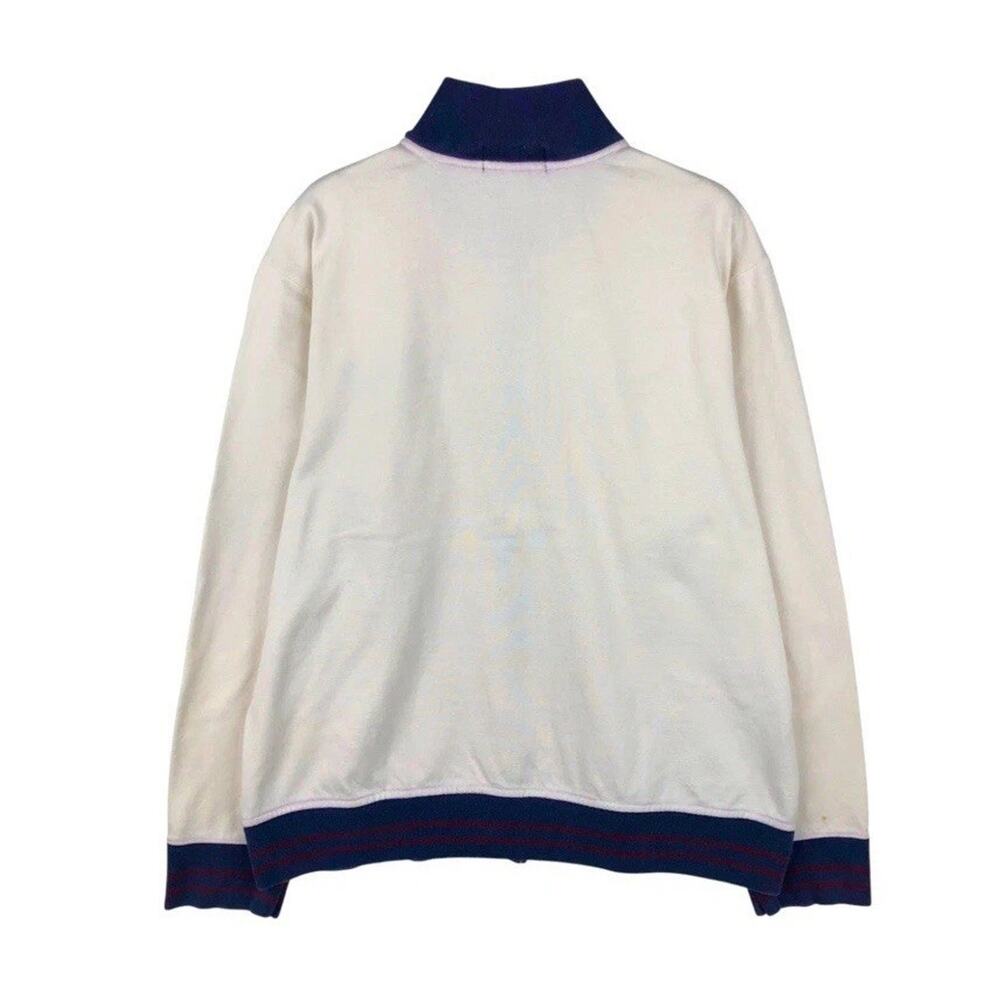 Vtg Ralph Lauren POLO full-zip LOGO White sweatshirt Contrast Trim Men’s Sz XL - Picture 2 of 13
